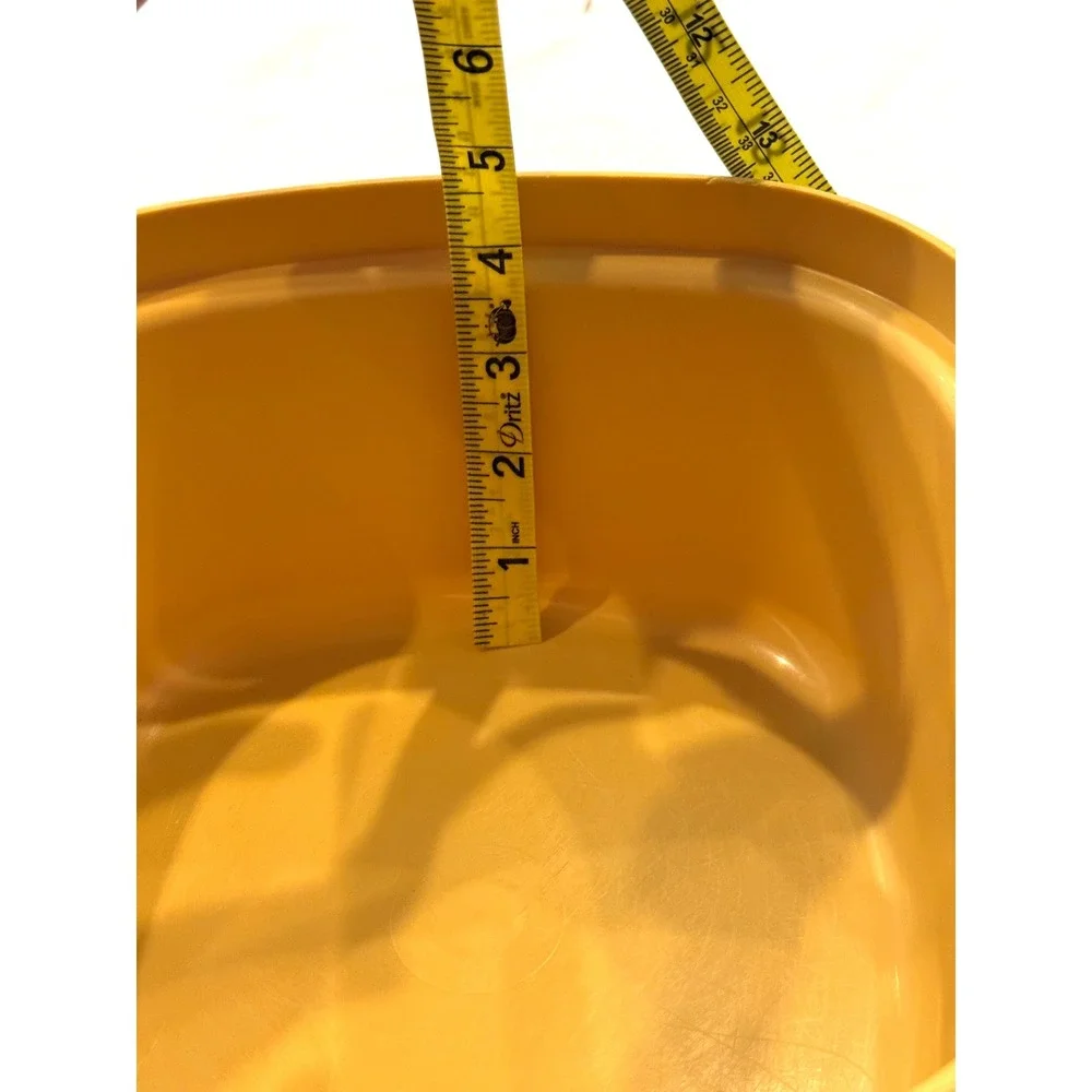 Tupperware Harvest Gold Yellow Square Microwave Steamer Base‎ 888-12 Vintage
